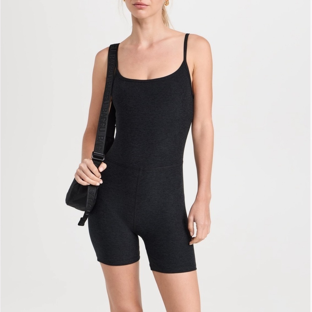 Beyond Yoga Spacedye Keep Pace Biker Jumpsuit Black Women's XS NWT